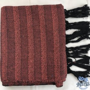 Fular Artesanal Rombos Negro Rosa