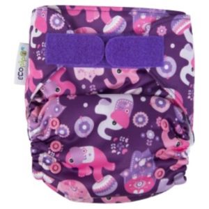 Pañal Unitalla Estampado Elefantes Morados