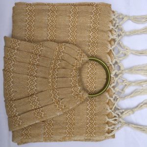 Bandolera Artesanal Rombos Amarilla Crudo