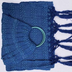 Bandolera Artesanal Rombos Indigo Azul